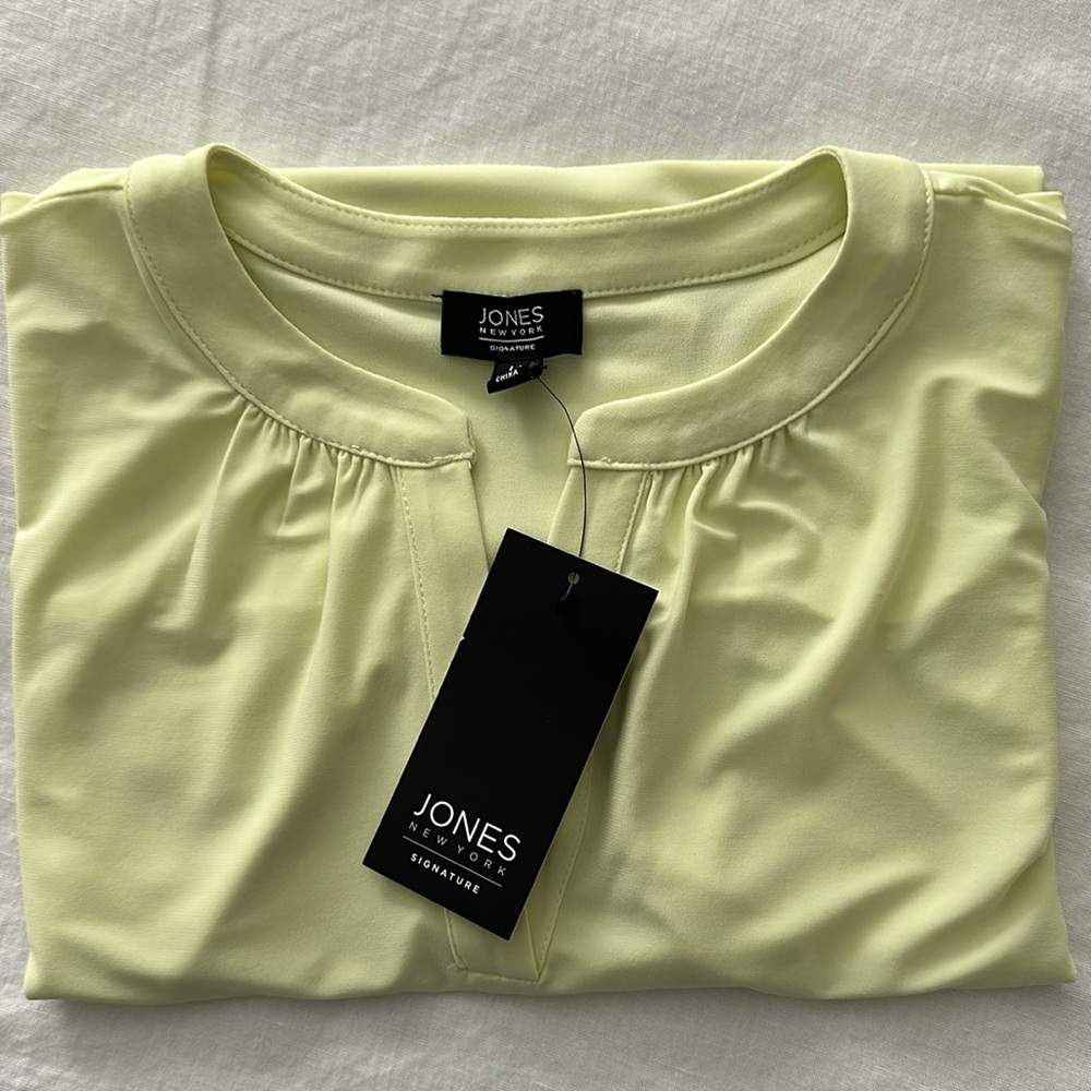 Jones New York Light Yellow Women's Top